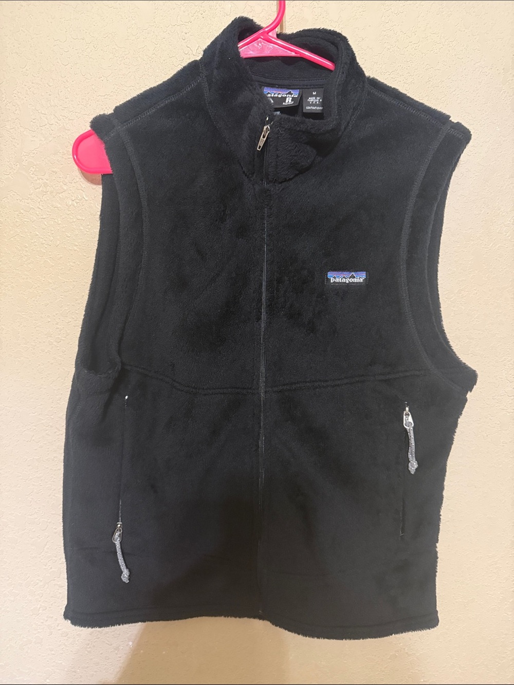Patagonia vintage regulator Black Fleece Vest with Zip Pockets
